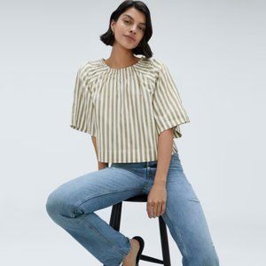 Everlane The Seersucker Gathered Tee